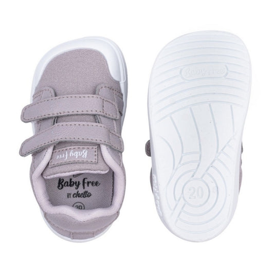 CHETTO - Sapatilhas Lona Velcro Cinza