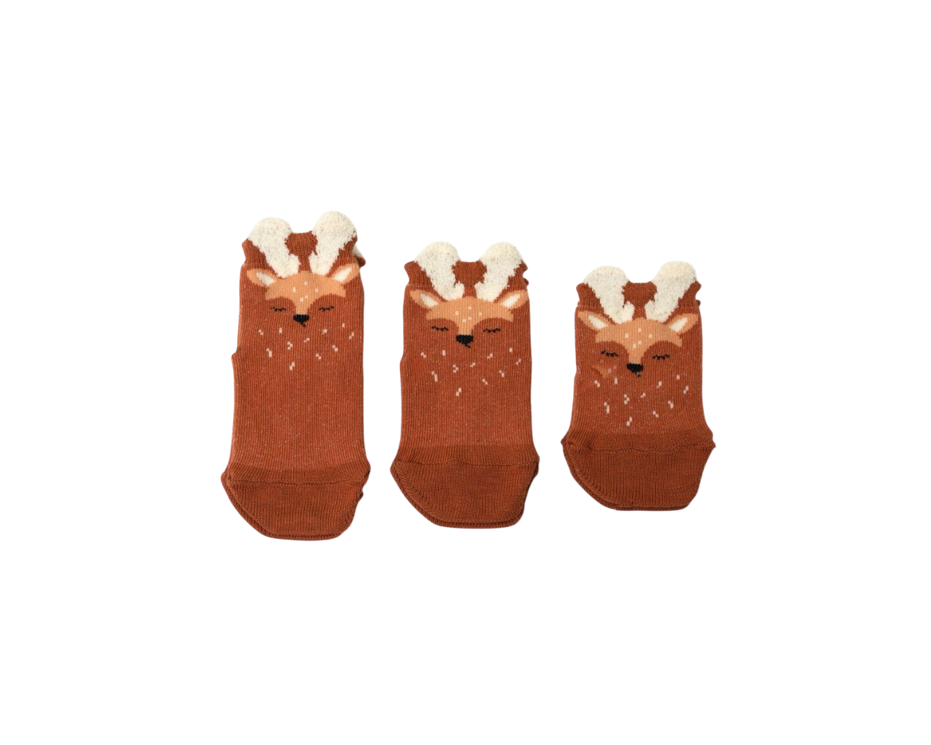 Meias antiderrapantes Veado + Urso