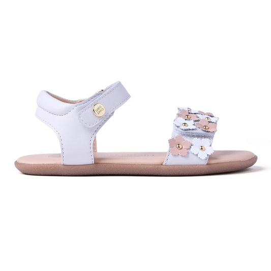 GIOSEPPO - Sandálias Loitok de Couro Floral Bicolor