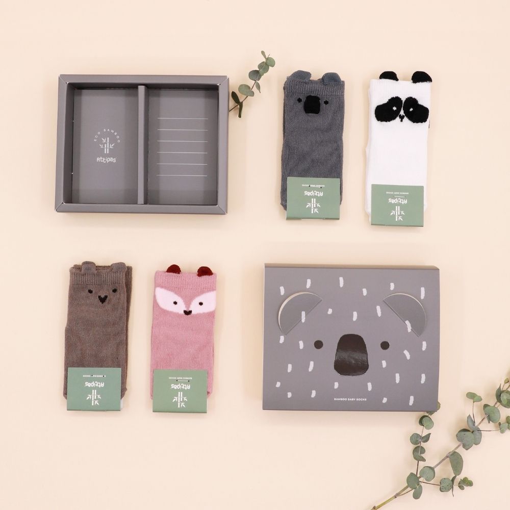 Pack de 4 Meias antiderrapantes animais