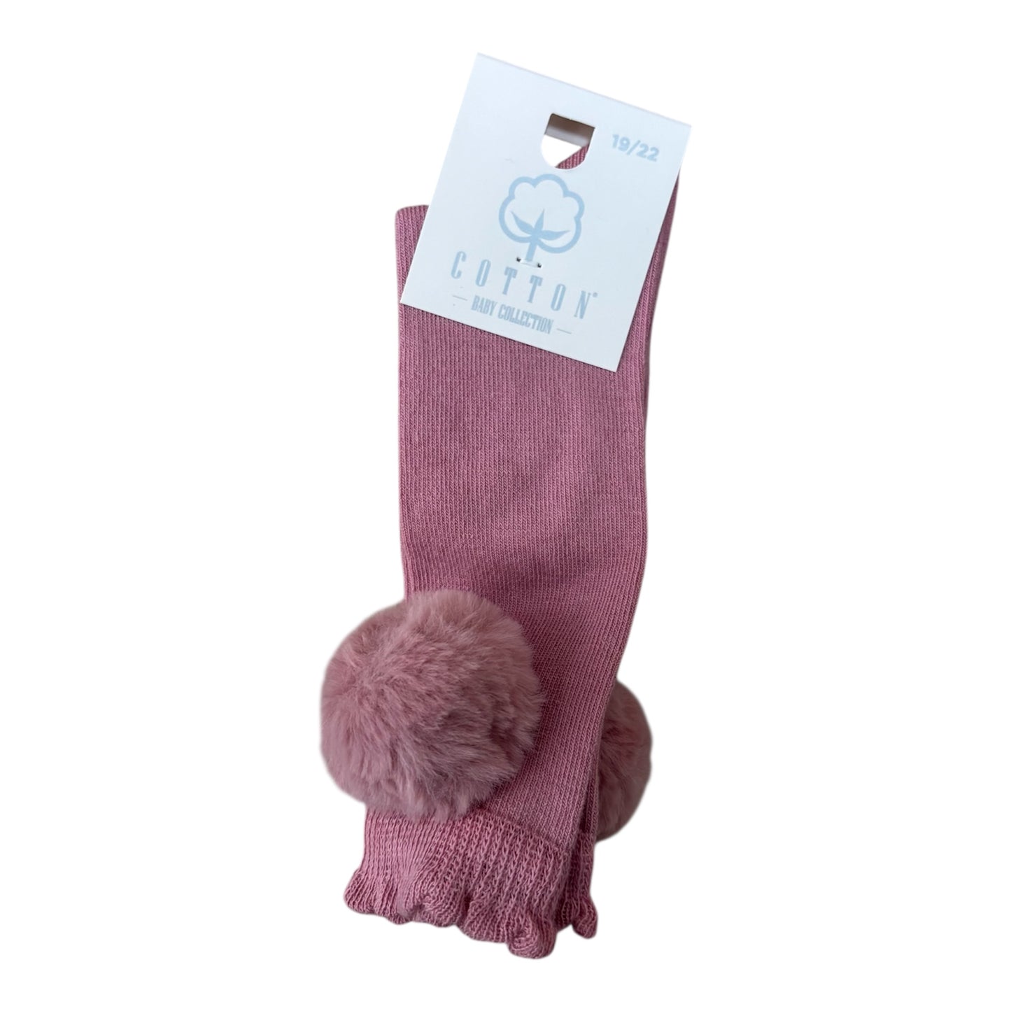 Meia Alta c/ Pom Pom
