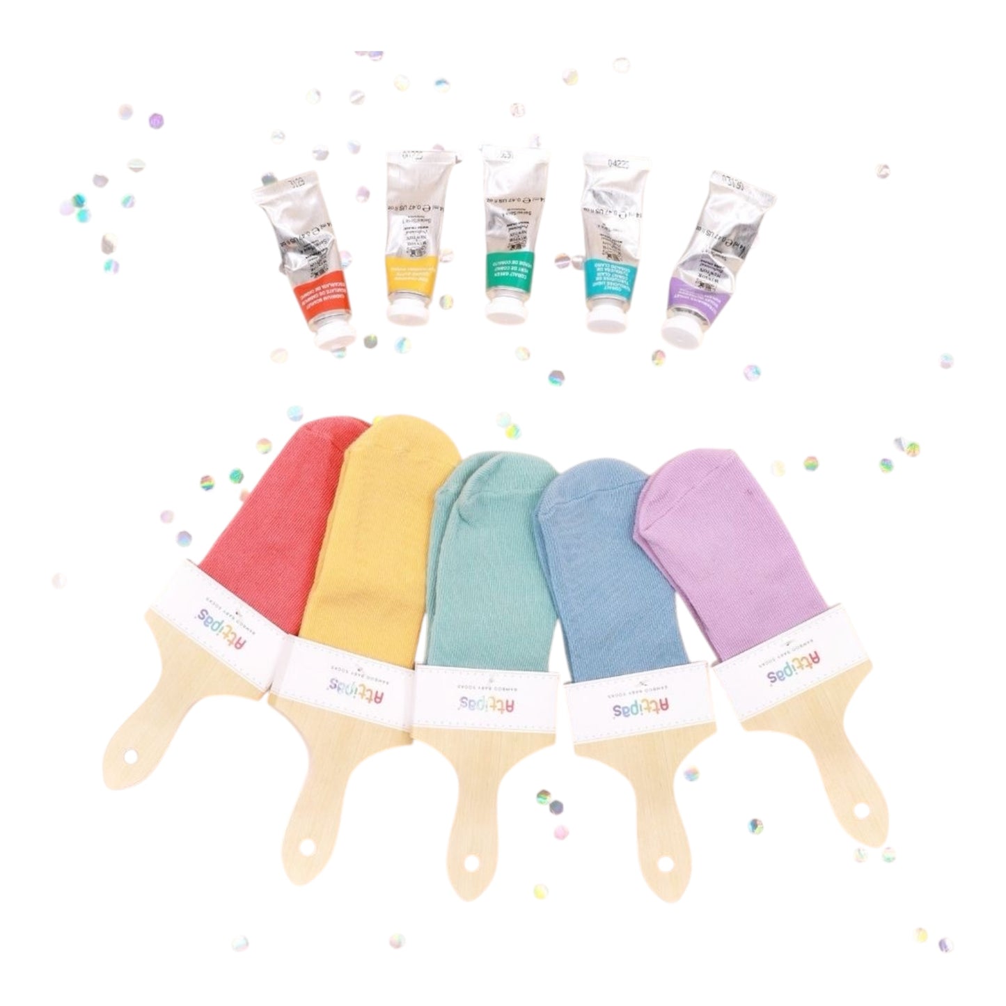 Meia Antiderrapante Rainbow