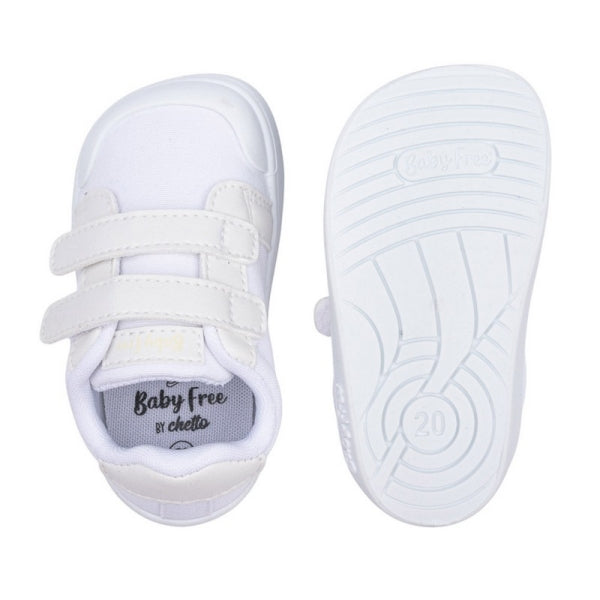 CHETTO - Sapatilhas Lona Velcro Branco
