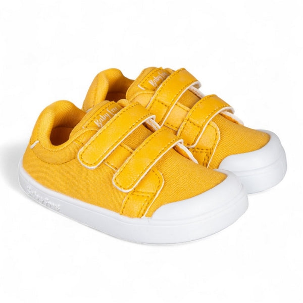 CHETTO - Sapatilhas Lona Velcro Mostarda