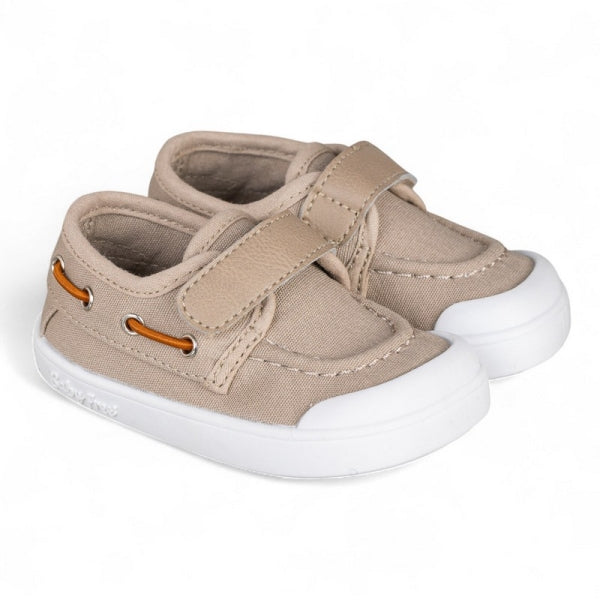 CHETTO - Sapatos Lona Nautico Taupe