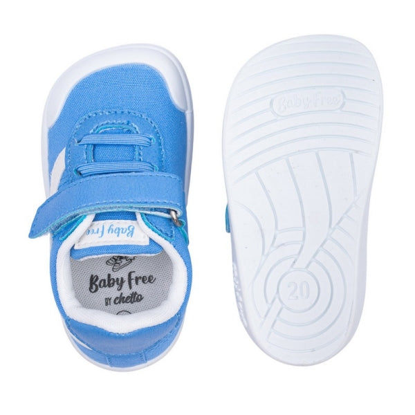 CHETTO - Sapatilhas Lona Velcro e Elástico Azul