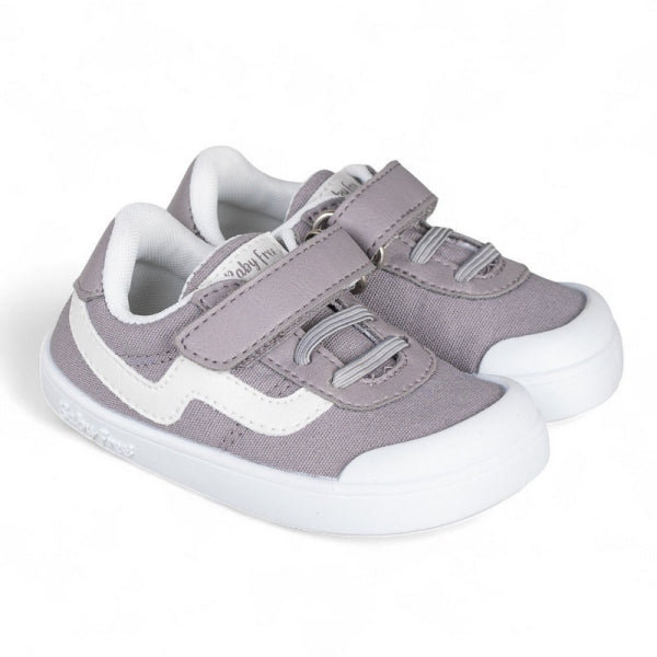 CHETTO - Sapatilhas Lona Velcro e Elástico Cinza