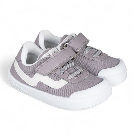 CHETTO - Sapatilhas Lona Velcro e Elástico Cinza