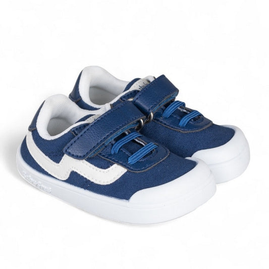 CHETTO - Sapatilhas Lona Velcro e Elástico Azul Marinho