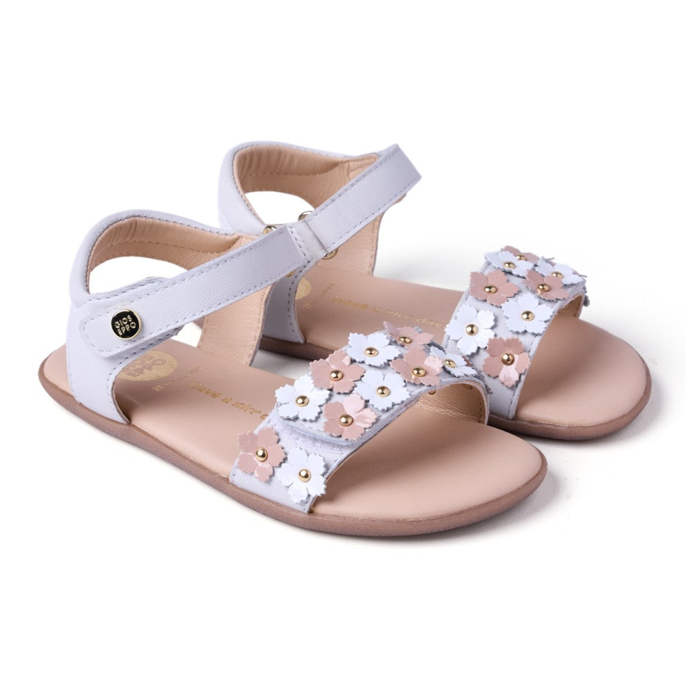 GIOSEPPO - Sandálias Loitok de Couro Floral Bicolor