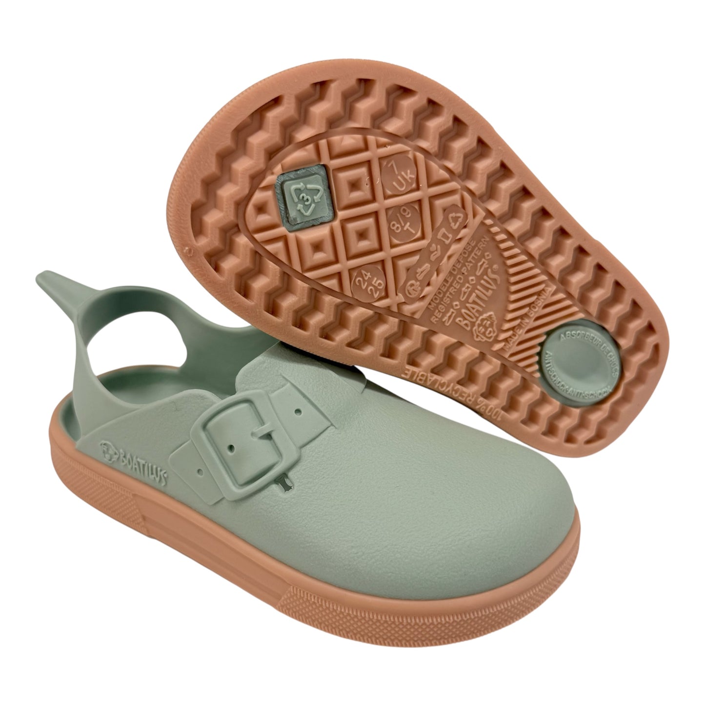 BOATILUS - Sandálias Bostyveg Verde Pastel Piscina & Praia