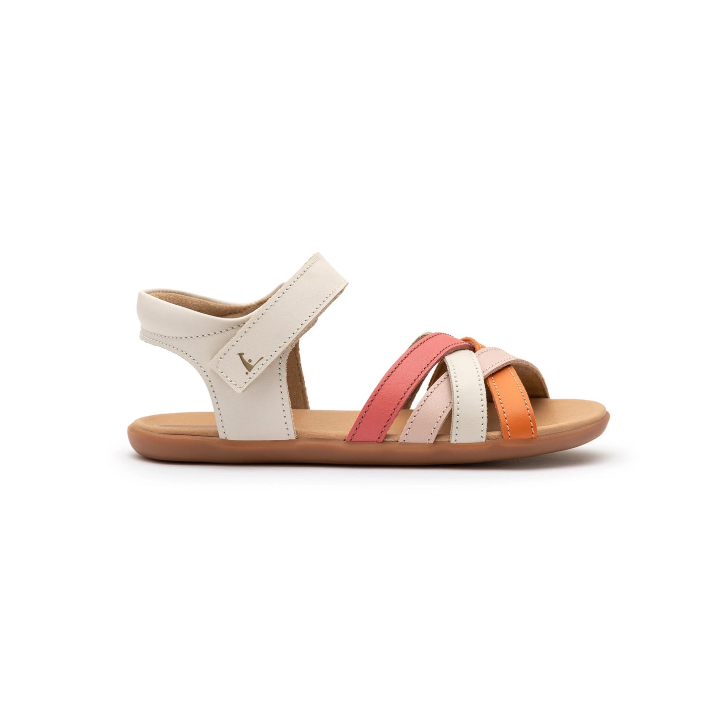 TIP TOEY JOEY - Sandália Criss Cross Tapioca Tangerine Coral matte