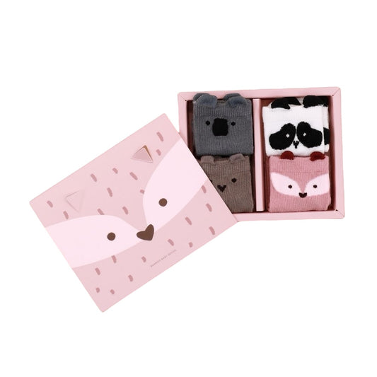 Pack de 4 Meias antiderrapantes animais