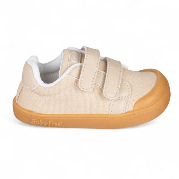 CHETTO - Sapatilhas Lona Velcro Beige